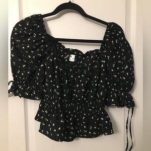 Crop floral top
